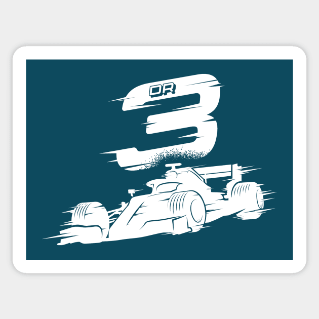 We Race On! 3 [White] Sticker by DCLawrenceUK